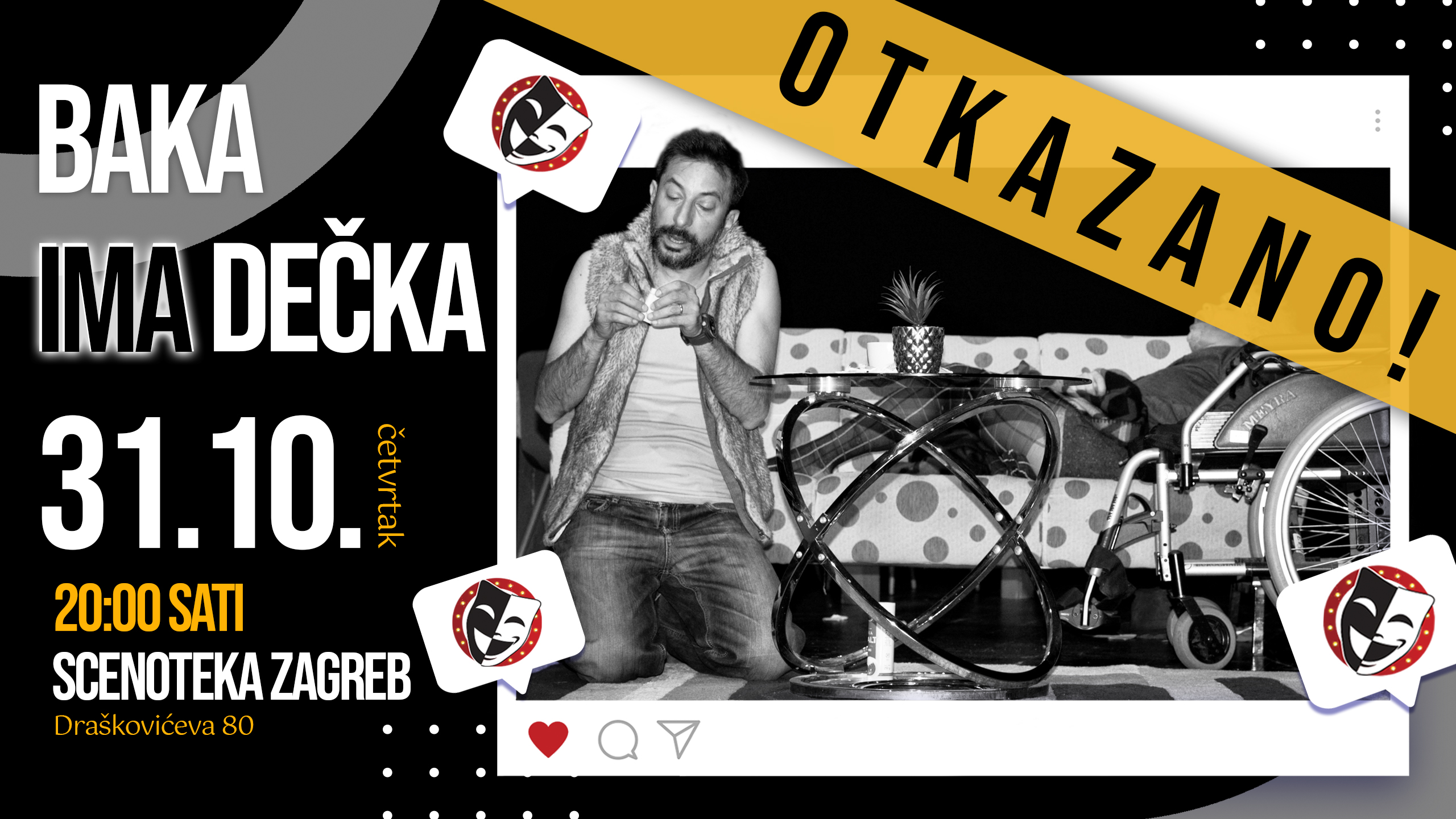 Otkazano “Baka ima dečka” 31.10.